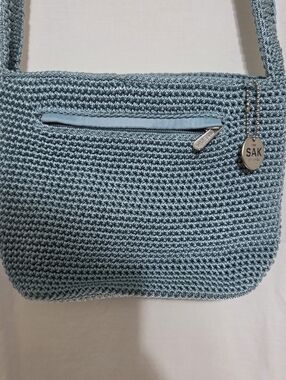 The Sak Sea Blue Crochet Crossbody Bag NWT